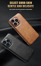 Load image into Gallery viewer, Luxury PU leather Phone Case For iPhone 14 13 Pro Max 12Pro 11Pro Max 13 12 Pro XS MAX XR X SE 7 8 plus Fashion Back Cover Leather Back Case for iPhone 14 Pro  Shockproof Cover for iPhone
