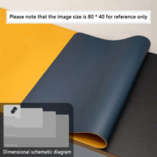 Load image into Gallery viewer, Large PU Leather Office Desk Mat – Waterproof Dual-Tone Mouse Pad &amp; Keyboard Desk Protector for Home or Office
