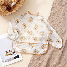 Load image into Gallery viewer, Waterproof Long Sleeve Baby Bib | Washable Feeding Bib with Full Coverage &amp; Easy Clean Design

