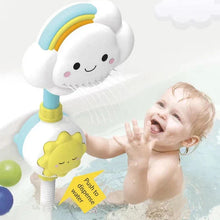 Load image into Gallery viewer, Cloud Weather Bath Toy for Kids – Educational Water Spray Toy with Rotating Nozzle &amp; Suction Cup
