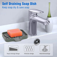 Load image into Gallery viewer, Silicone Drain Soap Dish - Anti-Slip Sink Tray for Kitchen &amp; Bathroom
