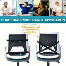 Load image into Gallery viewer, Ergonomic Memory Foam Lumbar Support Cushion – Back Pillow for Office Chair, Car, and Home Use
