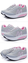 Load image into Gallery viewer, Running Shoes for Women 2022 Fashion Mesh Breathable Sneakers Lace Up Wedge Platform Shoes Ladies Outdoor Casual Sport Shoes

