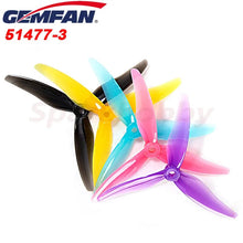 Load image into Gallery viewer, NEW GEMFAN Hurricane 51477 5inch 3 Blade Propeller CW CCW Pink/ Black/ Blue Suitable for RC FPV 2205-2306 Brushless Motor Drones
