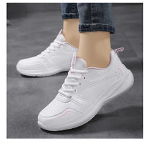 Load image into Gallery viewer, Women Running Shoes PU Leather Lace-up Men Warm Light Walking Sneaker Fitness Sport Flats Comfortable Black Size 35-44 Loafers
