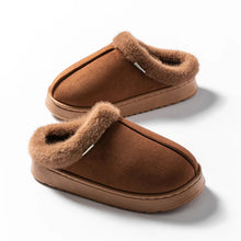 Load image into Gallery viewer, Fashion Women Fluffy Slippers for Autumn and Winter Indoor EVA Thick Sole Anti-Slip and Warm Unisex Slippers for Winter
