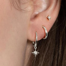 Load image into Gallery viewer, 3-Piece Star Drop Earrings Set – 18K Gold Stainless Steel Dangle Jewelry
