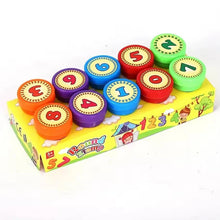 Load image into Gallery viewer, 10pcs Assorted Self-Inking Stamps for Kids - DIY Craft &amp; Scrapbooking
