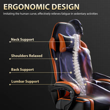 Load image into Gallery viewer, Gaming Chair with Footrest, PU Leather Video Game Chairs for Adults, Reclining Gamer Chair Office Desk Chair
