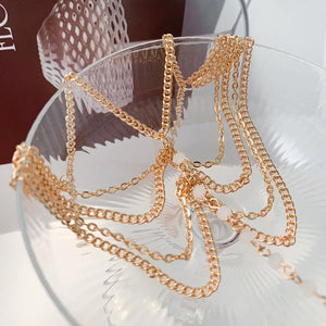 New Beach Barefoot Sandal Jewelry Elegant Bride Sexy Women's Fashion Charm Layer Chain Link Crystal Beads Foot Anklet Bracelet