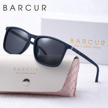 Load image into Gallery viewer, BARCUR Polarized Square Frame Sunglasses for Men and Women – Timeless Fashion UV400 Wave Point Design Casual Style Durable PC Eyewear for Summer Outdoor Driving Travel and Gift Giving
