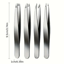Load image into Gallery viewer, 4pcs Set Professional Tweezers Set Perfect For Eyebrow Hair Removal Splinter Very Effortless and Relaxed to Remove for women
