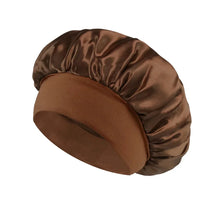 Load image into Gallery viewer, Women’s Satin Sleep Bonnet – Silk Hair Bonnet Wide Band
