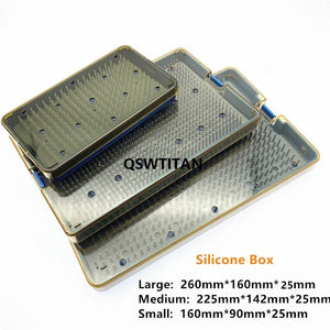 Silicone sterilization tray case opthalmic surgical instrument dental instrument Disinfection box