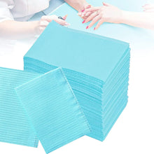 Load image into Gallery viewer, 20Pcs Disposable Nail Art Table Towel 13&quot;x18&quot; - 3 Ply Tattoo Bib Sheet for Patients Dentist or Medical Tray Cover and Nail Table
