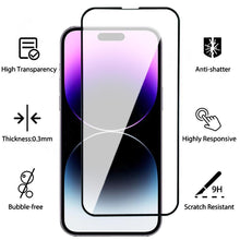 Load image into Gallery viewer, 20000D Full Tempered Glass For iPhone 14 13 12 11 Pro Max mini Screen Protector iPhone X XR XS Max 7 8 Plus SE Glass Film 9H Hardness HD Screen Protector For iPhone

