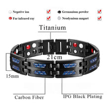 Load image into Gallery viewer, Titanium Magnetic Bracelet Titanium Magnetic Luxury Slimming Bracelet Therapy Healthcare Jewelry Men Bangle Health Bracelets
