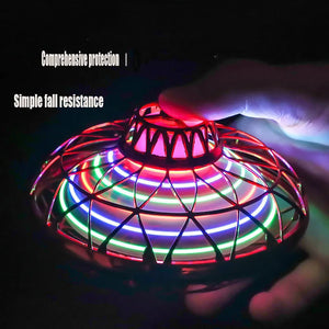 Mini UFO Drone Helicopter Aircraft Hand Controlled Color Light Infrared Quadcopter Induction Kids Flying Saucer Flying Ball Toy