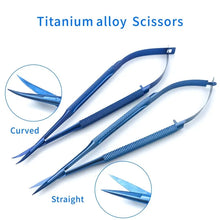 Load image into Gallery viewer, Titanium Ophthalmic Micro Cornea scissors Ophthalmic Surgery scissors Instrument
