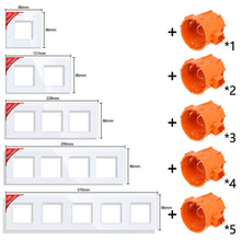 Load image into Gallery viewer, Bingoelec DIY UK EU Standard TV Satellite USB Socket Button Switch With Crystal Glass Frame Panel White Home Improvement
