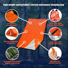 Load image into Gallery viewer, Emergency Survival Sleeping Bag – Portable Waterproof Mylar Thermal Bivy Sack for Camping &amp; Rescue
