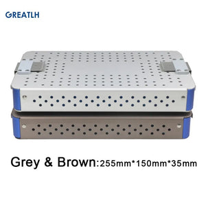 Aluminium Alloy Sterilization Tray Case for Holding Instrument Sterilization Box with Silicone Pad