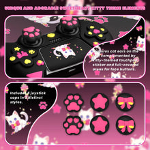 Load image into Gallery viewer, PlayVital Silicone Cover w/Joystick Caps and Sticker for ps5 Controller,  for ps5 Charging Dock - Sweetheart Kitty Black
