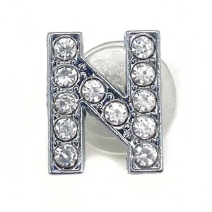 1pcs Metal Shoes Charms Accessories Garden Rhinestones Letters Shoe Decorations Diy Charm For Crocs Pins Chain X-mas Women Gifts