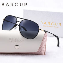 Load image into Gallery viewer, BARCUR Women’s Pink Metal Comfortable Fashionable Frame Polarized Sunglasses – Lightweight UV400 Blue Gradient Mirror Lenses Oval Fashion Shades for Summer Travel Beach Summer Outfits &amp; Stylish Apparel Accessories
