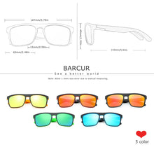 Load image into Gallery viewer, BARCUR Men's Polarized Driving Sunglasses – UV400 Protection Lightweight TR90 Frame Anti-Glare Lens Stylish Oculos de Sol Summer Sunglasses

