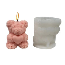 Load image into Gallery viewer, 3D Bear Hug Silicone Candle Mold – Cute DIY Bear Candle, Soap &amp; Resin Craft Mold for Handmade Gifts &amp; Home Décor
