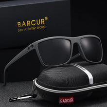 Load image into Gallery viewer, BARCUR Classic Fashionable Men’s Polarized Sports Sunglasses – Durable Lightweight Rectangular Frame UV400 TAC Lenses Comfortable Fit Outdoor Eyewear for Hot Summer Days All Ages and Activities
