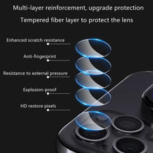 Load image into Gallery viewer, Camera Glass For Iphone 14 13 12 11 Pro Max Plus Mini Back Camera Protector Film For Iphone 12 13pro 14pro Max Lens Glass Keep Original Camera HD Glass Metal Camera Lens Cover Film For Iphone
