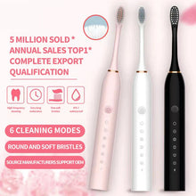 Load image into Gallery viewer, Sonic Electric Toothbrush – USB Rechargeable IPX7 Waterproof for Adults
