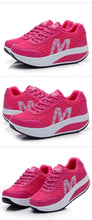 Load image into Gallery viewer, Running Shoes for Women 2022 Fashion Mesh Breathable Sneakers Lace Up Wedge Platform Shoes Ladies Outdoor Casual Sport Shoes
