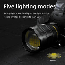 Load image into Gallery viewer, COBA Powerful XHP360 36-core Headlamp Flashlight 18650 Rechargeable ZOOM Head Flashlights High Power Head Lamp Fishing Headlight
