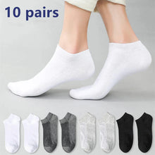 Load image into Gallery viewer, 10PCS Men’s Mid-Calf Cotton Socks – Solid Color, Versatile for All Seasons
