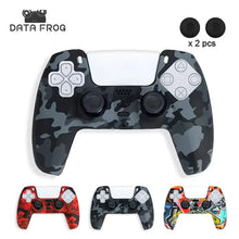 Load image into Gallery viewer, DATA FROG Camo Protective Skin Cover For SONY Playstation 5 Silicone Case Grip for PS5 Controller Accessories
