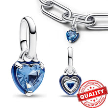 Load image into Gallery viewer, Sparkling Star Mini Dangle Charm - 925 Sterling Silver Green Heart Charm for Me Bracelet, Zircon &amp; Crystal Accent, Customizable Girl Party Jewelry
