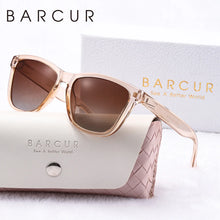 Load image into Gallery viewer, BARCUR Fashion Energetic Polarized Sunglasses for Women – Transparent Lightweight PC Frame Oval UV400 Protection Ladies Holiday Sun Glasses with Stylish Mirror Lens and Elegant White Gift Box – Perfect for Travel Beach &amp; Summer Outings
