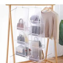 Load image into Gallery viewer, Hanging Closet Organizer Bag - Eco-Friendly 3D Transparent Storage for Tote Bags &amp; Purses
