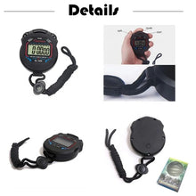 Load image into Gallery viewer, New Classic Waterproof Digital Professional Handheld LCD Handheld Sports Stopwatch Timer Stop Watch With String For Sports
