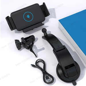 Automatic Clamping Car Wireless Charger for Samsung Galaxy Z Fold 5 4 3 Note20 9 iPhone 12 11 13 Max Air Vent Mount Phone Holder