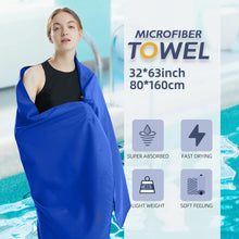 Load image into Gallery viewer, Microfiber Quick-Dry Towel – Lightweight Sandproof Sports &amp; Travel Towel for Gym, Beach, Swim &amp; Yoga
