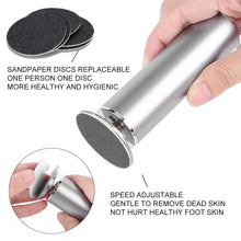 Load image into Gallery viewer, Electric Foot Callus Remover Foot Care File Heels Dead Skin Pedicure Tool Electronic Foot Grinder with 60 Replacement Sandpaper
