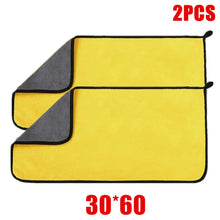 Load image into Gallery viewer, 1/2/6pcs Microfiber Cleaning Towel Thicken Soft Drying Cloth Car Body Washing Towels Double Layer Clean Rags Car Accessories
