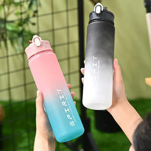 Load image into Gallery viewer, 800ML Large Capacity Sports Water Bottle | Leak-Proof BPA-Free Plastic Jug with Straw &amp; Rope for Gym, Outdoor &amp; Travel

