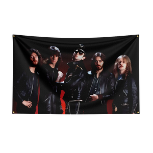 3x5 Ft J-Judas P-Priest Heavy Rock Band Flag Polyester Digital Printing Banner for Bedroom Wall Art Out Door Tapestry Decoration