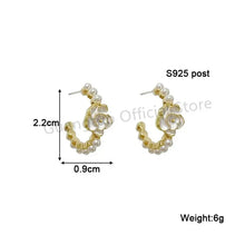 Load image into Gallery viewer, White Flower &amp; Butterfly Dangle Earrings – Acrylic Pearl Heart Jewelry
