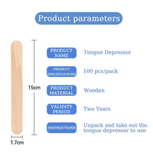 Load image into Gallery viewer, 10/30/50/100PCS Disposable Tattoo Tongue Depressor Body Waxing Tools   Wooden Body Hair Removal Stick Individually Packing
